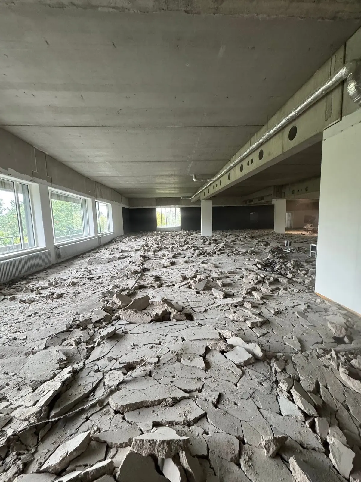 Gewerbliche Fläche während eines Rückbauprojekts